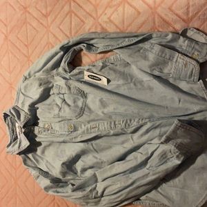 Light blue Jean long sleeve shirt